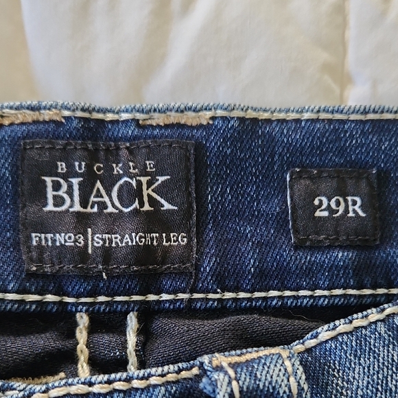 Buckle Men's Dark Blue Straight Jeans - Picture 3 of 6